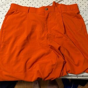 Orange wide leg studio pants